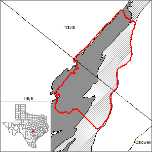 This map shows the extent and location of the Barton Springs segment of the Edwards (Balcones Fault Zone) Aquifer Alternative Model. This map shows the extent and location of the Barton Springs segment of the Edwards (Balcones Fault Zone) Aquifer Alternative Model.