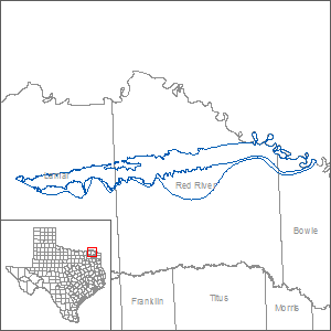 This map shows the extent and location of the Blossom Aquifer Groundwater Availability Model.