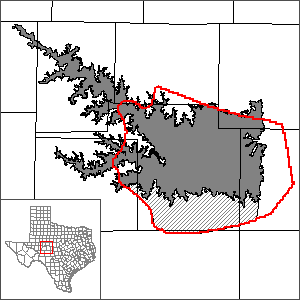 This map shows the extent and location of the Lipan Aquifer Groundwater Availability Model.