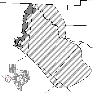 This map shows the extent and location of the Rustler Aquifer Groundwater Availability Model.