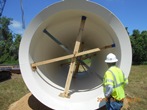 River outfall 108 pipe