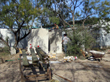 Work continuing on the cinder-block pump house.