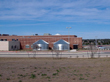 View of the two 53,000-gallon rainwater harvesting tanks at one of the schools.