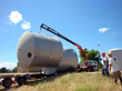 Volunteer members installing one of the 10,000-gallon cisterns.