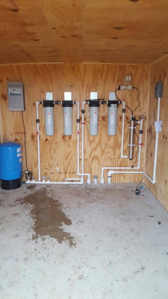 View of the water filtration system.