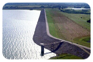 Aerial view of Bardwell Lake and Dam (Photo by owner)