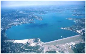 Aerial view of the Lake Canyon and Dam (Photo by owner)