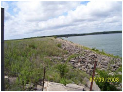 Lake Coleman and Dam (Photo provided by Freeze and Nichols, Inc.)