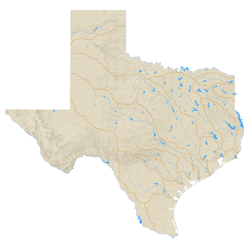 Texas map showing river basin outlines