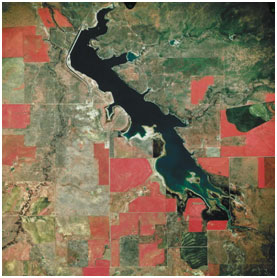 An aerial map photo for Miller Creek Reservoir (source unknown)