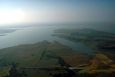 Aerial view of the Ray Roberts Lake (Photo courtesy of the U. S. Army Corps of Engineers)