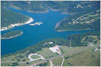 Aerial view of Stillhouse Hollow Lake (Photo provided by the operator)