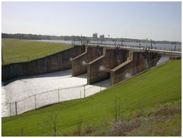 Lake Striker Spillway (Photo courtesy of Angelina-Nacogdoches Co. WCID#1)