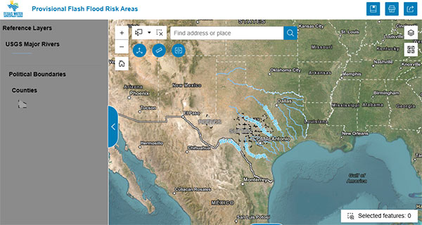 Provisional Flash Flood Risk Areas Map