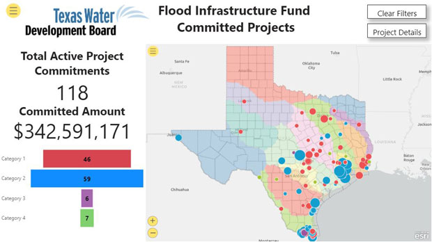 Flood Infrastructure Fund Committed Projects - Committed Projects: 104; Committed Amount: $303,870,144