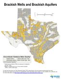 Distribution of brackish wells from the TWDB Groundwater Database in major and minor aquifers