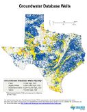 Distribution of fresh and brackish water wells in the TWDB Groundwater Database