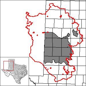 This map shows the extent and location of the Edwards-Trinity (High Plains) Aquifer Groundwater Availability Model.