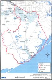 Location map of recommended seawater desalination project in Region H