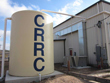 Close-up view of the 12,500-gallon storage tank.