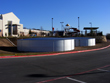 View of the two 65,639-gallon galvanized tanks.