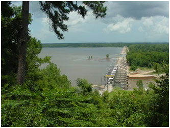Lake B. A. Steinhagen and Town Bluff Dam (Photo by U.S. Army Corps of Engineers)
