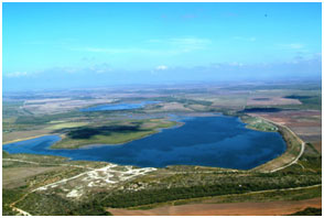 An aerial view to the Ballinger Lake and Dam (Photo provided by the owner)