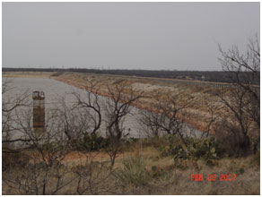 Lake Fort Phantom Hill and its Dam (Photo provided by Freese and Nichols, Inc.)