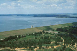 Aerial view of the Grapevine Lake and Dam (Photo provided by the owner)