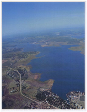 An aerial view to Hubbard Creek Reservoir (Photo provided by the owner)