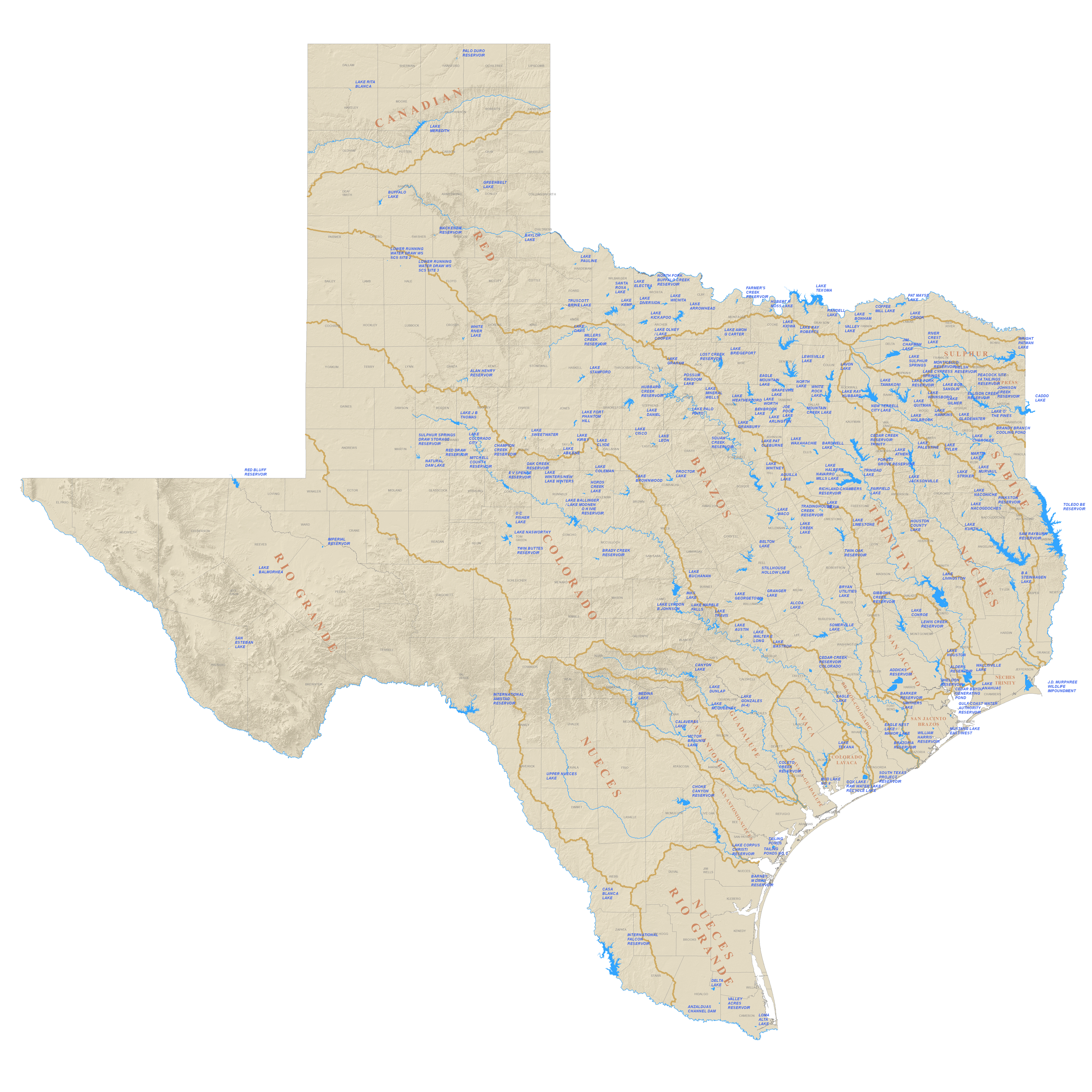 View All Texas Lakes Reservoirs Texas Water Development Board
