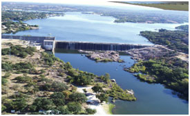 An aerial view to the Inks Lake and dam (Photo provided by the owner)