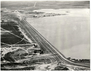An aerial view to the Lake J. B. Thomas and Colorado City Dam (Photo provided by the owner)