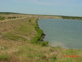 Lost Creek Reservoir and Dam (Photo provided by Freese and Nichols, Inc.)