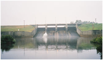 Service Spillway of Martin Lake and Dam (Photo by Freese and Nichols, Inc.)