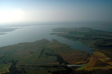 Aerial view of the Ray Roberts Lake (Photo courtesy of the U. S. Army Corps of Engineers)