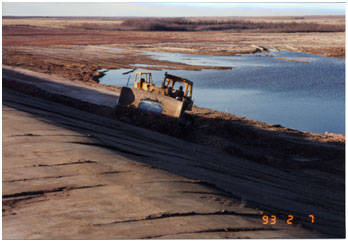 Sulphur Draw Reservoir and Dam under construction (Photo provided by the owner)