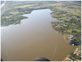 An aerial view to the White River Reservoir and dam (Photo provided by the owner)