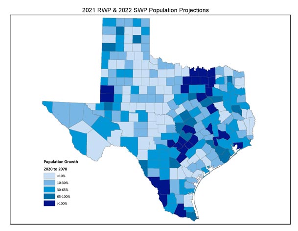State Map of Population from 2020 to 2070
